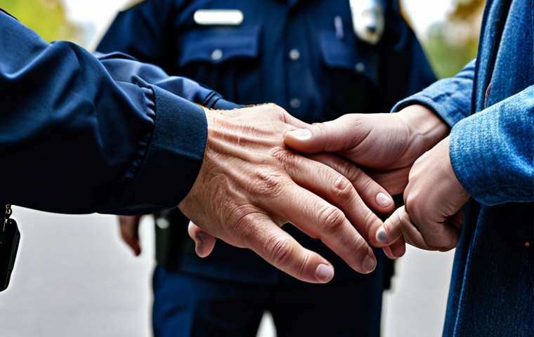 ** A concerned citizen reporting cyberbullying incident to the police, fully clothed, appropriate content, safe for work, professional, modest, family-friendly, perfect anatomy, natural proportions, well-formed hands, proper finger count.
**