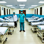행정법상 공물과 공용물 차이 - **Prompt:** A bustling government hospital in Dhaka, Bangladesh. Doctors and nurses in professional ...