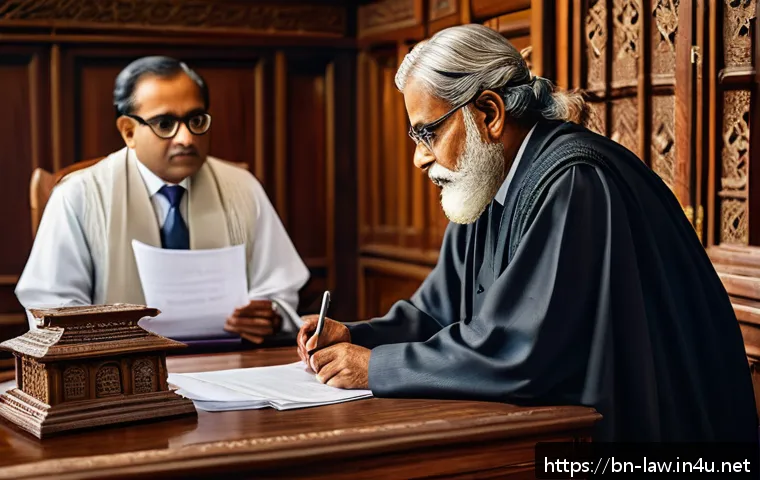 민사소송법상 상소 제도 - A detailed courtroom scene set in a modern Bengali legal environment, showing a middle-aged Bengali ...